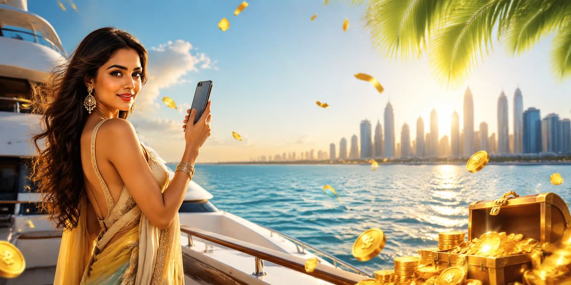 Mobile user enjoying casino games on the beach in India