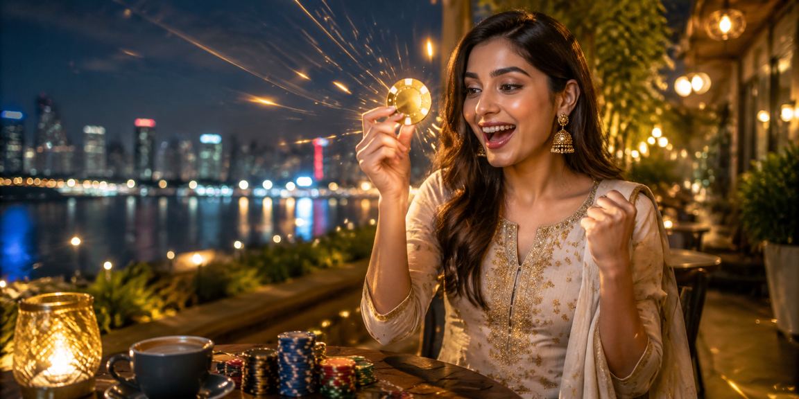 Player enjoying rummy game on mobile in Mumbai